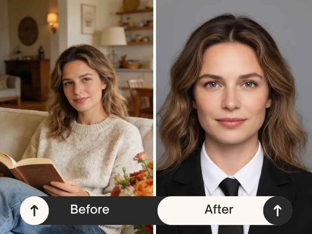 EditLume portrait example before and after enhancement
