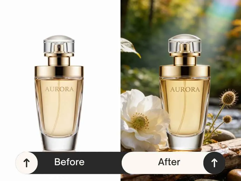 EditLume product image before and after a new lifestyle background